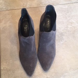 Gray Suede Booties